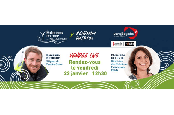 Vendée Globe : RDV demain à 12h30, dans l’émission Vendée Live !